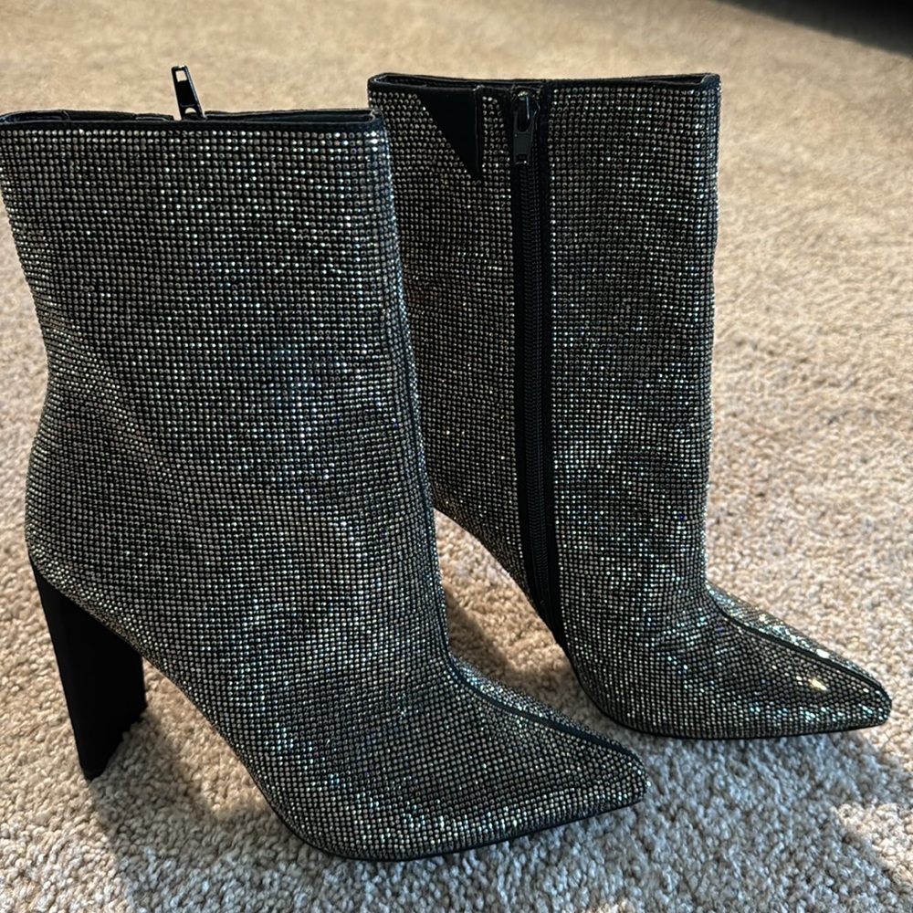 Aldo Silver Ankle Boots